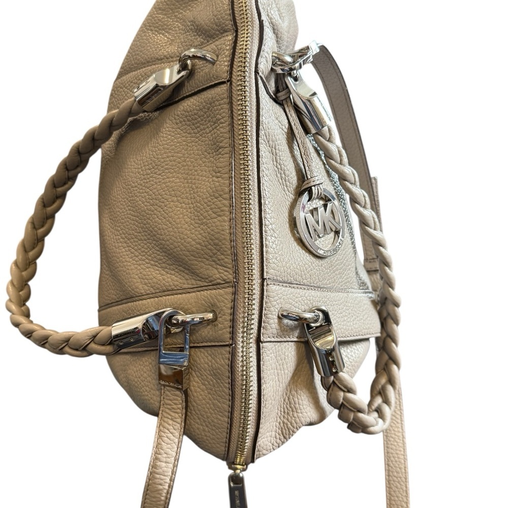 Michael Kors Taupe Leather Shoulder Bag - Picture 4 of 11